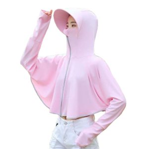 不防晒衣女冰丝不防紫外线防晒服薄款透气带帽檐骑车外套透气轻薄