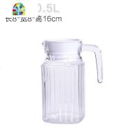 玻璃冷水壶大容量扎壶家用多功能带盖泡茶果汁壶扎壶凉水壶果汁瓶 FENGHOU 全钻壶1.1L705g