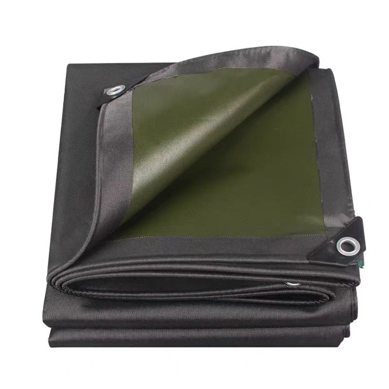 德力彩 篷布 防雨布帆布单面涂层黑色550克 平方米