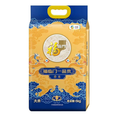 苏宁宜品推荐一级圆粒粳米5千克袋装非有机健康美味福临门出产