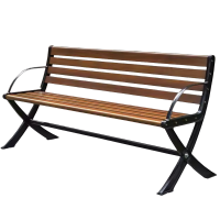 迅迈 1.8米公园椅 户外长椅 室外长条凳小区庭院露天休闲防腐实木塑木靠背座椅