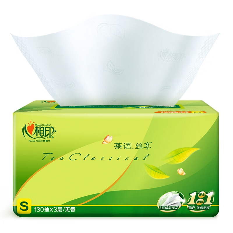 心相印DT15130-12 3层130抽茶语抽纸 6包/提*2提(单位:提)