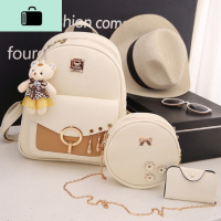 韩版百搭双肩包女2019新款时尚撞色少女士背包休闲大容量学生书包NEW LAKE