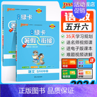 语文-人教版 五升六 [正版]2024新版小学五升六暑假衔接人教版语文数学五年级暑假作业上下册暑假预习复习一本通提优训练