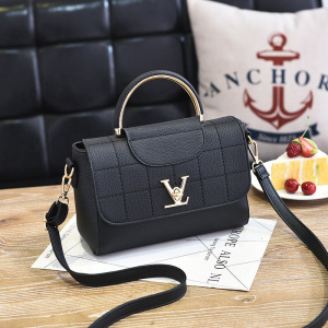 斯妮拉 复古百搭轻奢高级质感单肩小包包女2023新款潮女包韩版清新小香风时尚斜挎小包 黑色