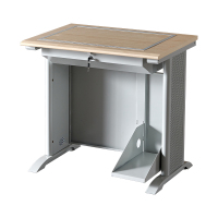 臻远ZY4012419隐藏式翻转电脑桌培训桌教室机房多媒体学习桌办公桌C款单人位