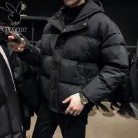 花花公子新款冬季港风宽松韩版羽绒棉短款棉衣青少年上衣外套