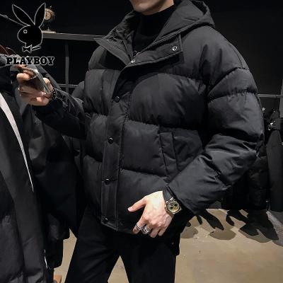 花花公子新款冬季港风宽松韩版羽绒棉短款棉衣青少年上衣外套