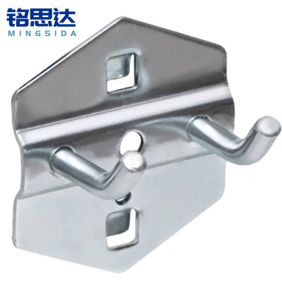 铭思达洞洞板挂钩双钩25mm(10个装)组