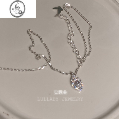 JiMi《荷鲁斯之眼》银银不掉色马眼镶钻项链女小众轻奢高级感锁骨链女