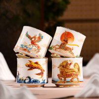 北国风光 骨瓷茶具吉祥神兽TS-0130L套