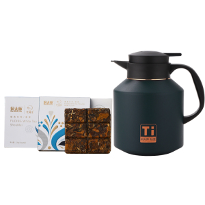 焖大师纯钛保温茶壶商务家用白茶寿眉壶套装纯钛内胆泡茶保温壶 M1800T