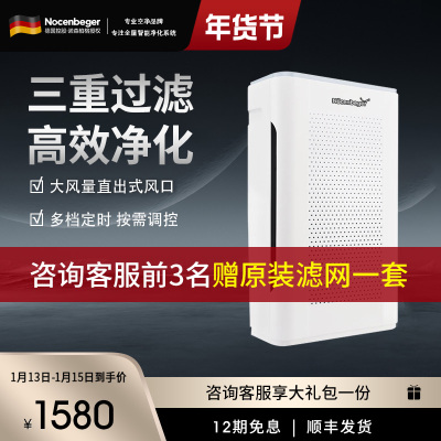 诺森柏格(Nocenbeger)智能空气净化机器NCBG-G9 家用空气净化器 触控 大风量 客厅卧室两用型空气净化机