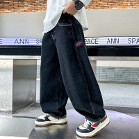 男童牛仔裤春秋款新款儿童装秋季阔腿裤子大男孩休闲裤秋装潮