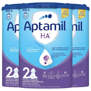 [3罐装]Aptamil德国原装进口爱他美HA适度水解2段6个月以上婴幼儿配方奶粉800g
