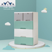 抽屉式收纳柜子儿童玩具架子置物多层宝宝储物柜塑料大容量 三维工匠