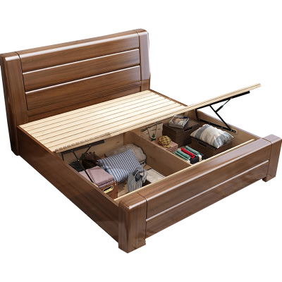 臻远 ZY-SMC-116 实木床 1.8*2.0米气压高箱 单位:1张