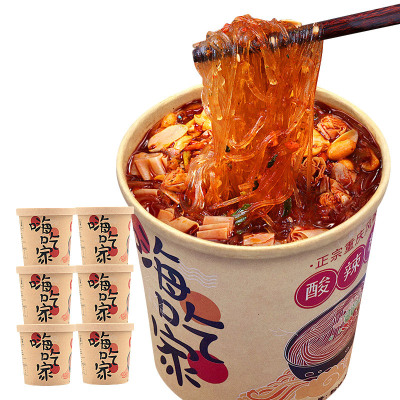 集香草酸辣粉丝重庆风味速食方便面办公休闲美食126*6桶