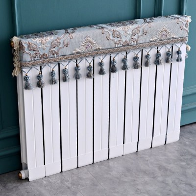 欧式暖气片罩装饰罩子布艺防尘套老式遮挡盖布遮挡帘保护套卫 爱尔兰蓝色 长度120cm*厚度10cm*高度(含穗)20cm