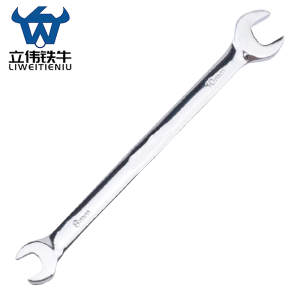 立伟铁牛镜面双开扳手8×10mm/把