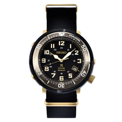 精工(seiko)手表 prospex系列 罐头水鬼夜光 太阳能日本原装 男女表