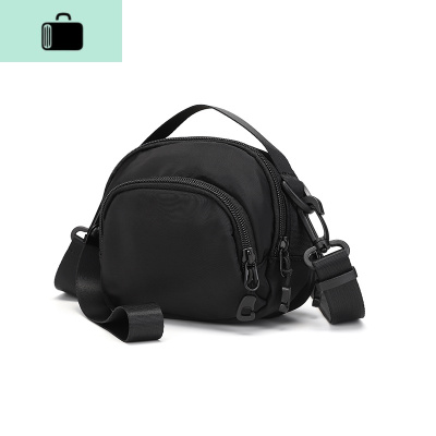 男士单肩斜挎包ins潮牌休闲胸前挂包随身蹦迪小背包迷你手机包包NEW LAKE 黑色2703送运费险男士斜挎包