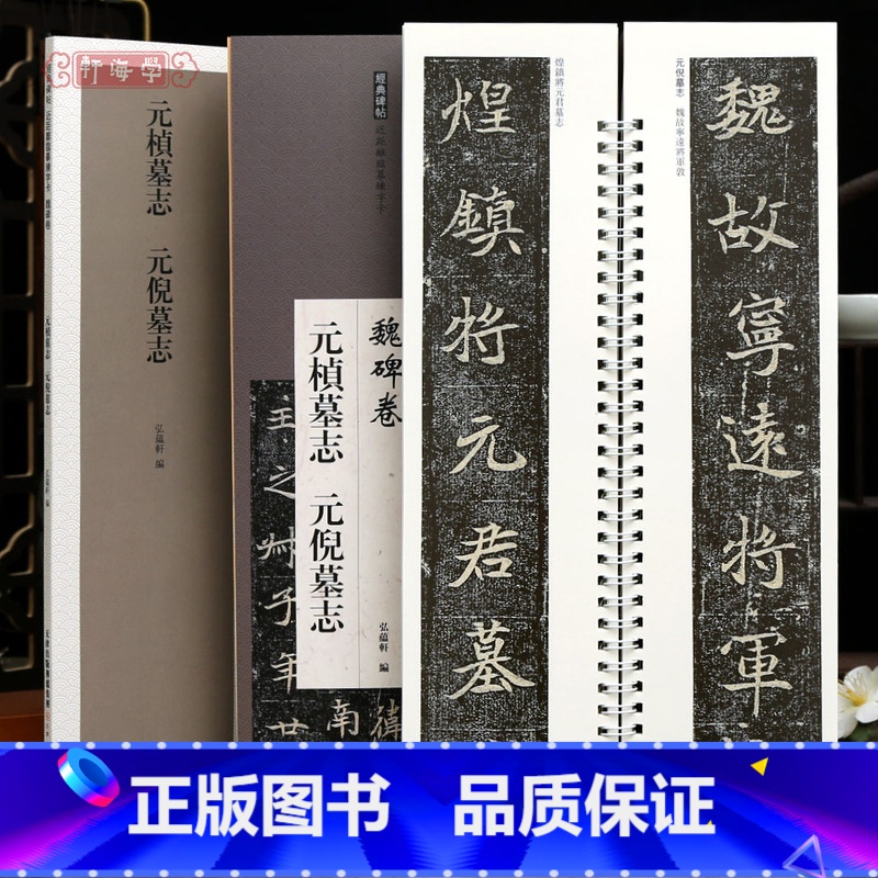 [正版]学海轩元桢墓志元倪墓志近距离临摹练字卡魏碑卷原色原帖繁体旁注魏碑楷书毛笔书法字帖成人学生临摹范本
