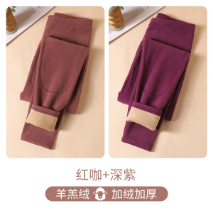 南极人保暖裤女士加绒加厚德发热内穿打底大码抗寒毛线棉秋裤冬季