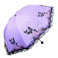 手动钢骨伞架 黑胶布 橡胶漆手柄 YF-S2021028 晴雨两用伞