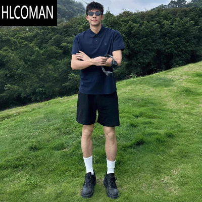 HLCOMAN美式黑色三分短裤男款夏季速干健身运动男士篮球四分裤休闲裤子男