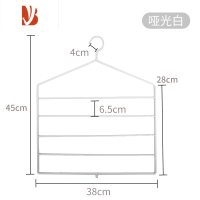 三维工匠日式多衣架多层裤架裤夹家用衣柜收纳围巾晾衣服架衣挂衣架子