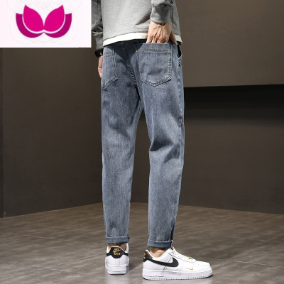 七斓牛仔裤男士美式vibe高街潮牌宽松直筒锥形男生休闲长款裤子