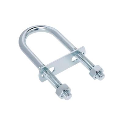 中锦科技 镀锌U型螺栓螺丝带挡板U形管夹管卡 M12*50*90mm 4.8级 套