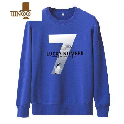 YANXU2023加绒卫衣男宽松大码外套青年长袖T恤套头上衣男装潮流