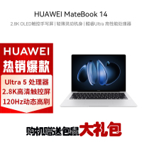[2024款]华为 MateBook 14 14.2英寸笔记本电脑 酷睿 Ultra 5 125H 32G 1TB 2.8K OLED触控手写屏 轻薄机身 Linux版 皓月银