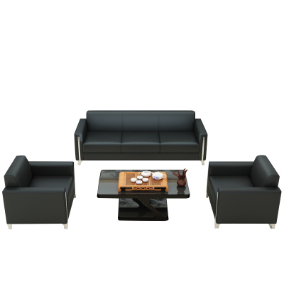 三金鑫 现代简约办公沙发商务接待会客洽谈西皮办公室沙发组合