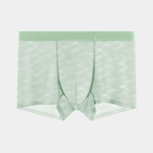 内裤男夏季冰丝羽毛透气无痕内裤厂家贴牌定制7A内裆男士内裤