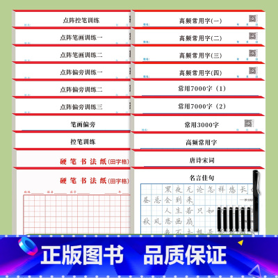 [楷书整套系列20本]送钢笔套装 [正版]楷书练字帖成人练字正楷大人钢笔硬笔书法成年男女生楷书入门控笔训练字帖唐诗宋词临
